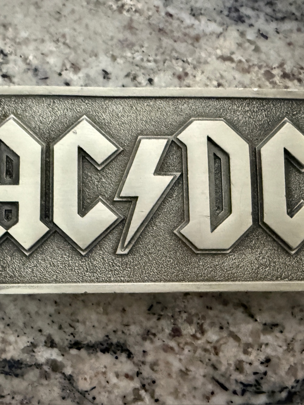 AC/DC Pewter Belt Buckle
